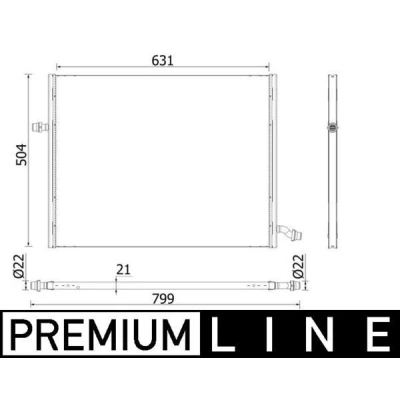 Imagen de MAHLE ORIGINAL CIR 37 000P Refrigerador baja temperatura, aire de admisión