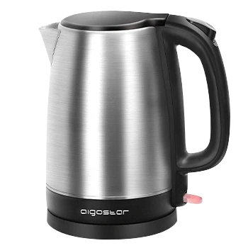 Imagen de Aigostar Milo Hervidor de Agua Eléctrico Pequeño, Acero Inoxidable 2200W, 1,7 litros Tetera Electrica, Protección contra ebullición en seco y Apagado automático, Negro