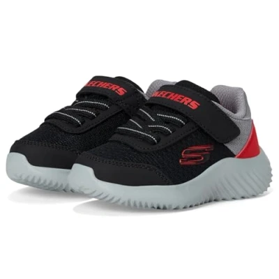 Imagen de Skechers Bounder Zapatillas para niños, Talla: 22, Black/red/grey Zapatos