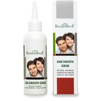 Imagen de krauterhof crecimiento del cabello Serum con ingredientes activos Lecitina, pantenol, cafeína, Biotina, Vitamina E 100 ml