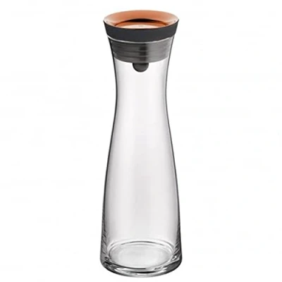 Imagen de WMF Basic Botella de agua cristal con Tapa Silicona 1L, sistema Close Up, Cobre
