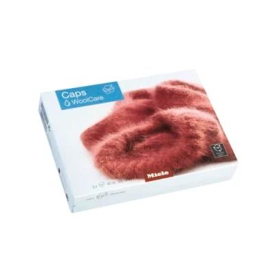 Imagen de Miele Original Zubehör Caps WoolCare Detergente para lana y finos, complejo de cuidado, tecnología protección fibra, fórmula del color, 9 unidades lavadoras