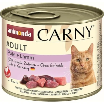 Imagen de animonda Carny Comida húmeda para Gatos Adultos, Pavo + Cordero, 6 x 200 g