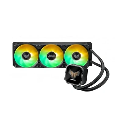 Imagen de ASUS TUF Gaming LC III 360 ARGB LCD, dispositivo de refrigeración líquida todo en uno, tres ventiladores preinstalados, pantalla IPS LCD 2,8, tubos 400 mm, negro