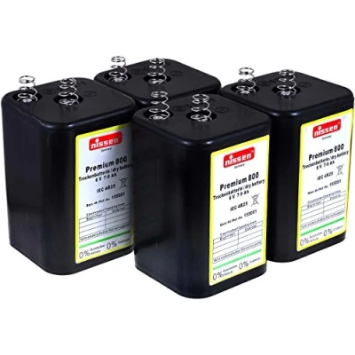 Imagen de Original piojos 6 V batería en bloque de repuesto para farol IEC 4R25 Juego 4, zinc carbón,