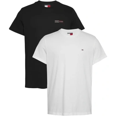 Imagen de Tommy Jeans SLIM MIX 2 PACK Camiseta básica, Hombre, Talla: 58, Ecru/black
