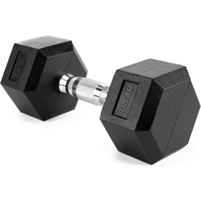 Imagen de TREXO Mancuernas Hexagonales de 7,5kg Duradera Hierro Fundido con Revestimiento Goma para Gym en Casa Mango Ergonómico Mancuerna Hex Estable y Versátil HXD75