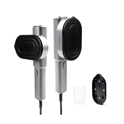 Imagen de InnovaGoods® Plancha vertical Vapor de viaje 2 en 1, 1200W, calentamiento rápido, Continuo 10g/min, depósito extraíble 100ml, pantalla digital, antiadherente, Incluye vaso medidor