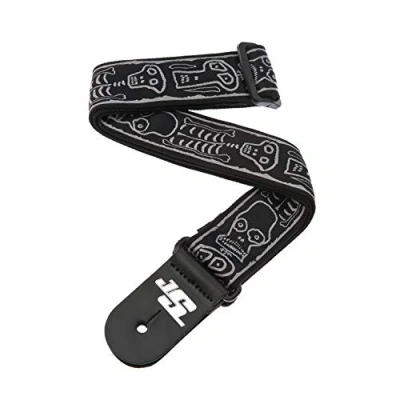 Imagen de D&#039;Addario Accessories Joe Satriani Guitar Strap Electric Strap, Acoustic &amp; Bass Skull n&#039; Bones