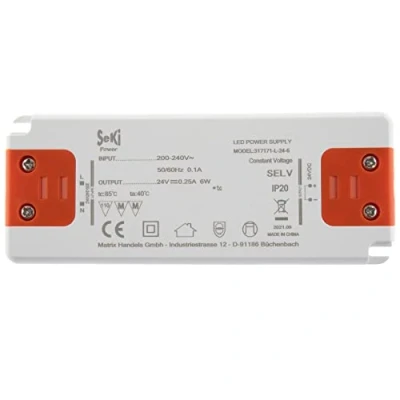 Imagen de SeKi Fuente de alimentación LED L 6 24 V 0,25 A W; controlador Transformador Driver Transformador, blanco, W (0,25 A)
