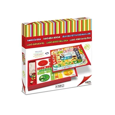 Imagen de Cayro Parchís y Oca Juego De Mesa Clásico Diversión Asegurada Tablero Resistente Duradero Incluye Dados Fichas Todas Las Edades Ideal para La Familia