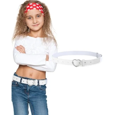 Imagen de Coubeau Cinturones para niña Jungen m ädchen Elastischer gürtel Verstellbarer schnallengürtel MIT Leder für Kinder von 3 15 Jahren