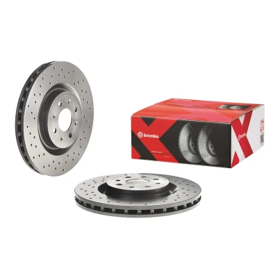 Imagen de BREMBO 09.8004.7X Disco de freno 305 28 4 perforado/ventil. int. revestido con tornillos ABARTH: Grande Punto, Punto Evo, FIAT: Hatchback