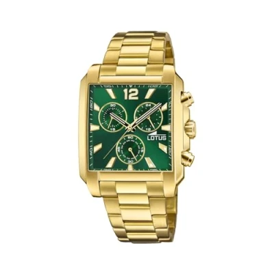 Imagen de LOTUS Reloj Hombre 18853/3 Square Series Caja de Acero Inoxidable 316l Dorado Correa