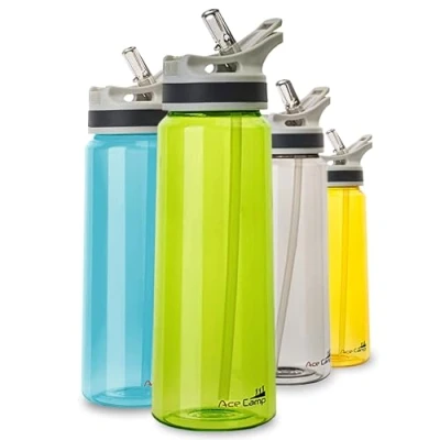 Imagen de AceCamp TRITAN Botella de deporte (750 ml, sin BPA I All Bebids Tapa saltar), color verde
