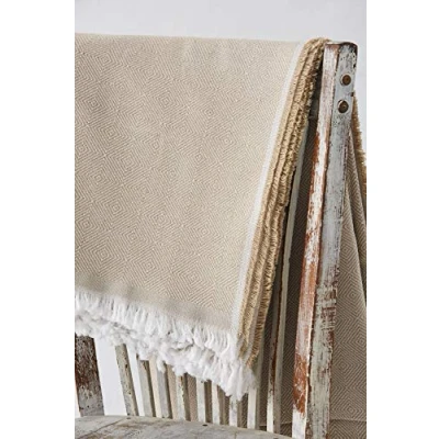 Imagen de Textilhome Funda Multiusos Foulard Cubre Cama Dante 230x285 cm para Sofa 3 Plazas, Protector Sofa. Color Camel