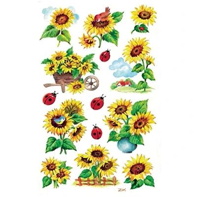 Imagen de Avery Zweckform 54171 Decoración (2 hojas, 28 pegatinas), diseño de girasoles
