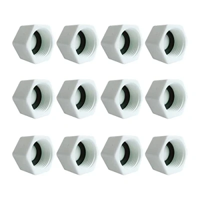 Imagen de HLIWS 12 Piezas 3/4 inch BSP Tapón con bridas hexagonales hembra,accesorios de enchufe hembra,con junta(Rosca hembra)