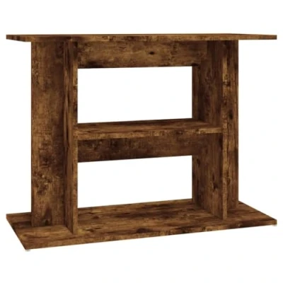 Imagen de vidaXL Soporte para Acuario Madera ingeniería Roble Ahumado 80x35x60cm
