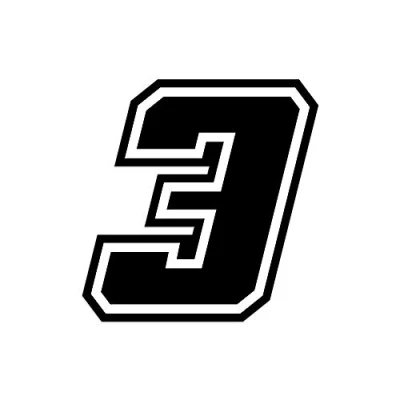 Imagen de 4R Quattroerre.it 13373 Número Racing 3 Moto GP, Negro, 10 x cm