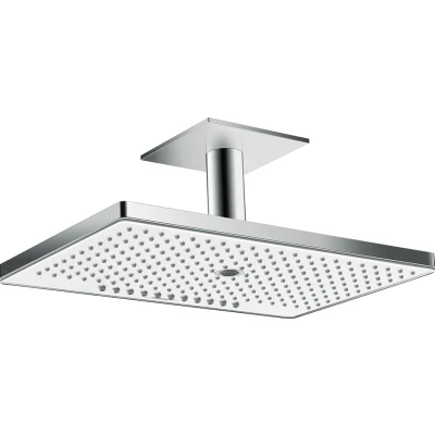 Imagen de hansgrohe Rainmaker Select Rociador de Ducha 580, 3 Tipos Chorro, Ahorro Agua 9 l/min, Blanco/Cromo, 24011400