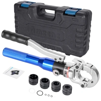 Imagen de AMZCNC Pinza de prensado tubos profesional con boca en forma TH 16 32 mm, adecuada para tuberías compuestas, aluminio plástico, PB, PEX, etc.