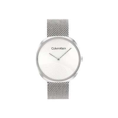 Imagen de Calvin Klein Reloj Analógico de Cuarzo para Mujer con Correa en Acero Inoxidable Plateada 25200245