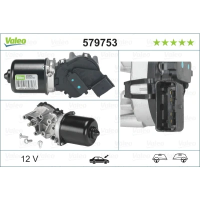 Imagen de VALEO 579753 Motor del Limpiaparabrisas 12 delante para dirección izquierda/derecha ORIGINAL PART RENAULT: LAGUNA 2, 2 Grandtour