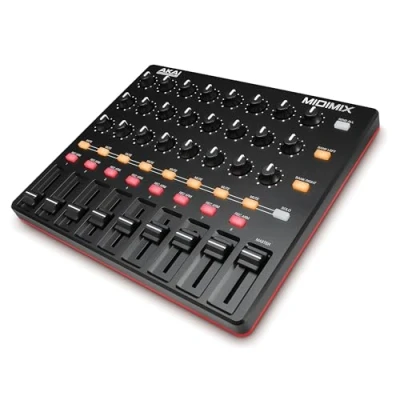 Imagen de AKAI Professional MIDIMIX Mezclador de audio, Controlador DAW MIDI USB, mesa mezclas con 8 faders, 1 master fader, 24 knobs asignables y mapeo Ableton Live