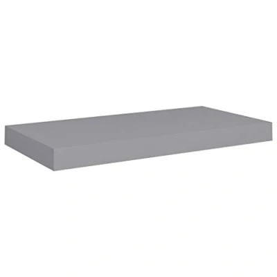 Imagen de vidaXL Estante Flotante de Pared Repisa Colgante Estantería Tablero CD Libros Decoración Coleccionables Fotos Premios Gris MDF 50x23x3,8 cm
