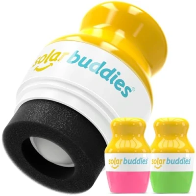 Imagen de Solar Buddies Aplicador de Protector Rosa y Verde Recargable Esponja para Solar, Crema Loción Niños, Adultos Familias Contiene 100ml