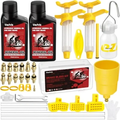 Imagen de Vautvis Kit Purgado Frenos para Shimano, Sangrado de Disco Hidráulico Bicicletas, Incluido 150ml Líquido Freno Mineral, Juegos Herramientas Bicicletas