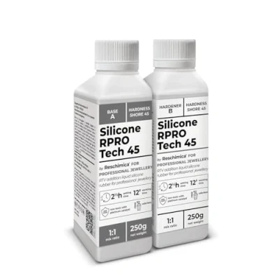 Imagen de R PRO TECH 45 Goma de Silicona transparente no toxica, Líquida para la Fabricación Moldes Silicona, Caucho Resina DIY 1:1 (500 gr)
