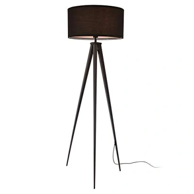 Imagen de lux.pro Lámpara de pie Trípode Faro 3 Patas Altura 153 cm Moderna Diseño Iluminación Interior Luz efectiva Negro 1 x E27 60W