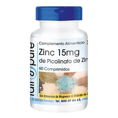 Imagen de Zink 15mg Suplemento de Picolinato Zinc vegano Alta pureza 60 Cápsulas