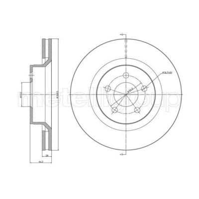 Imagen de Disco de freno METELLI 23 1593C