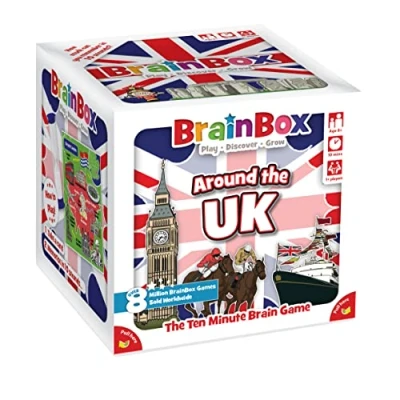 Imagen de Brainbox Around The UK (Refresh 2022) Card Game Ages 8+ 1+ Players 10 Minutes Playing Time, GREG124429