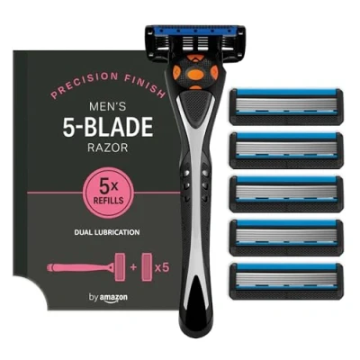 Imagen de by Amazon Maquinilla de afeitar 5 hojas para hombre + 6 recambios