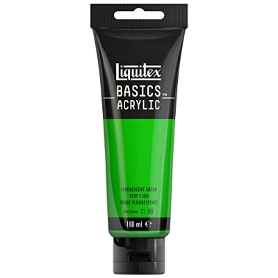 Imagen de Liquitex Basic Acrylic Tubo de Pintura Acrílica, 118 ML, Verde (Verde Fluorescente Nuevo)