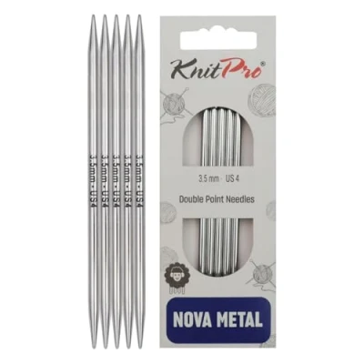 Imagen de KnitPro Nova Brillantes Pulidas Latón Metal (10cm, 3.50mm) Doble Punta Agujas de Punto 5