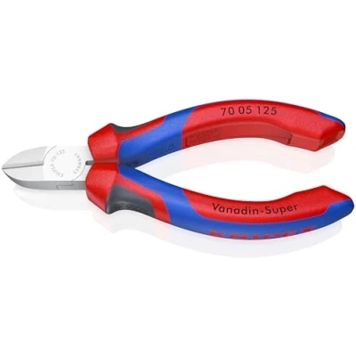 Imagen de Knipex Alicate de corte diagonal cromado, con fundas multicomponentes 125 mm 70 05