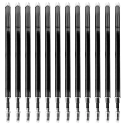 Imagen de MHDUYEG Recambio Boligrafo Borrable 12 unidades Recarga 0,7 mm, Recambios Boligrafos Borrables con PIlot Frixion, Frixion 400 m de longitud escritura (Negro)