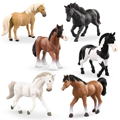 Imagen de Terra by Battat American,Animal,Dinosaur, Horse Set 3 Juego de Caballos #3, Color Blanco (Branford AN6117BZ), S