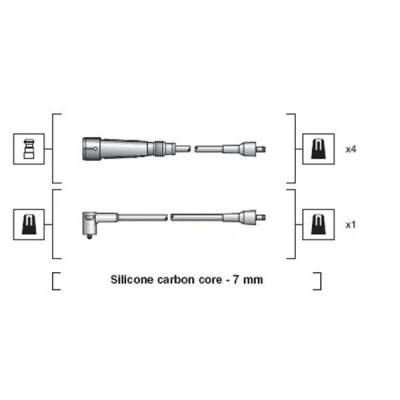 Imagen de MAGNETI MARELLI 941318111129 Juego de Cables Encendido VOLKSWAGEN: GOLF 3, 2, Polo III Hatchback