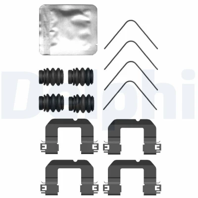 Imagen de DELPHI LX0735 Kit de accesorios, pastillas frenos KIA: Rio 4