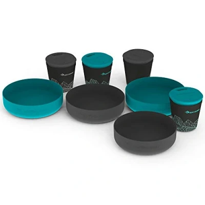 Imagen de Sea To Summit 4.4 Pacífico gris, Vajilla Rígida Delta Light Person Camp Set Azul Unisex Adulto, Paquete De 8