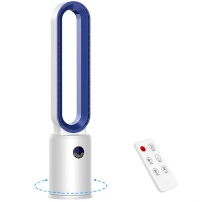 Imagen de YAZEKY Ventilador de Torre sin Aspas,Ventilador Pie Silencioso con Mando a Distancia,3 Velocidades,Oscilación 60,Pantalla LED,Temporizador 8 H,Motor DC,Ventilador Portátil para Hogar y Oficina 70