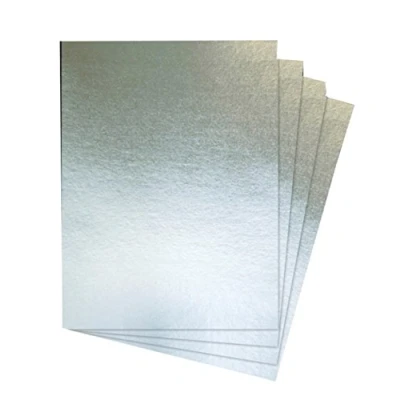 Imagen de House of Card &amp; Paper Cartulina A3 de 240 g/m², color plateado (paquete 30 hojas)