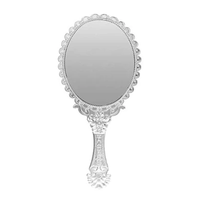 Imagen de Molinter espejo de mano profesional peluquería mujer hombre colgante retro con mango (plata)