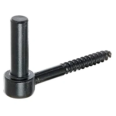 Imagen de Alberts 306625 Gozne para atornillar, En forma de J, con roscado cortado, Barniz inmersión negro, Ø del entre eje 14 mm, Longitud 105 mm